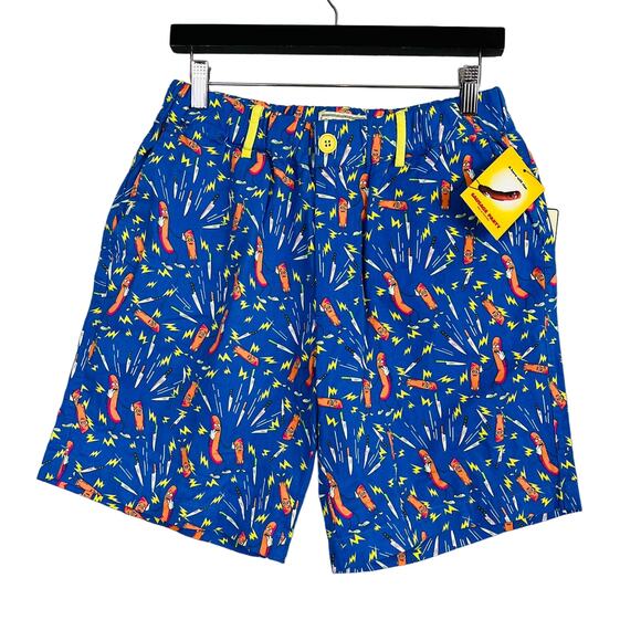 NEW! Tipsy Elves Sausage Party Shorts Blue Movie Merch Fun Party - M - Picture 1 of 4